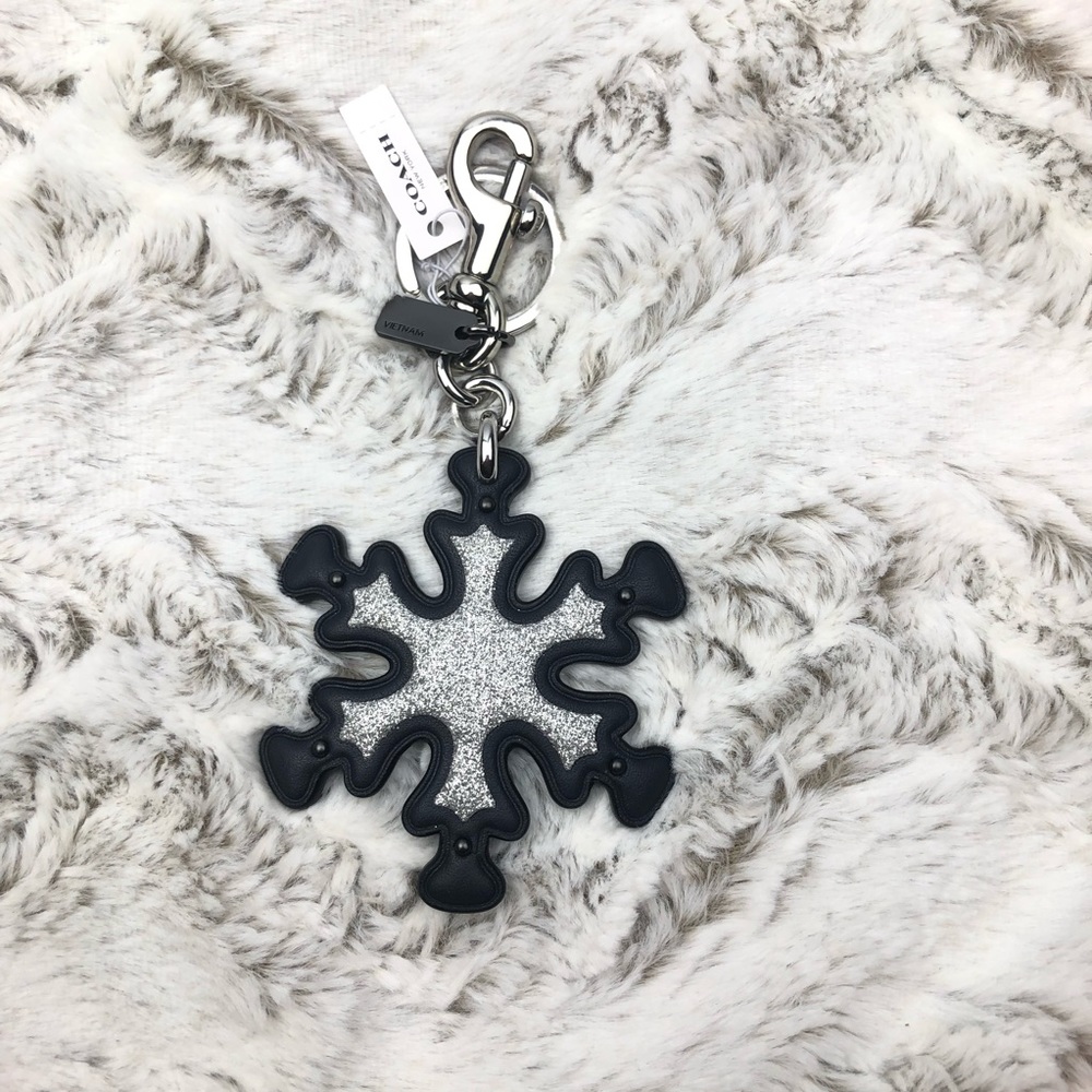 Coach Glitter Snowflake Bag Charm